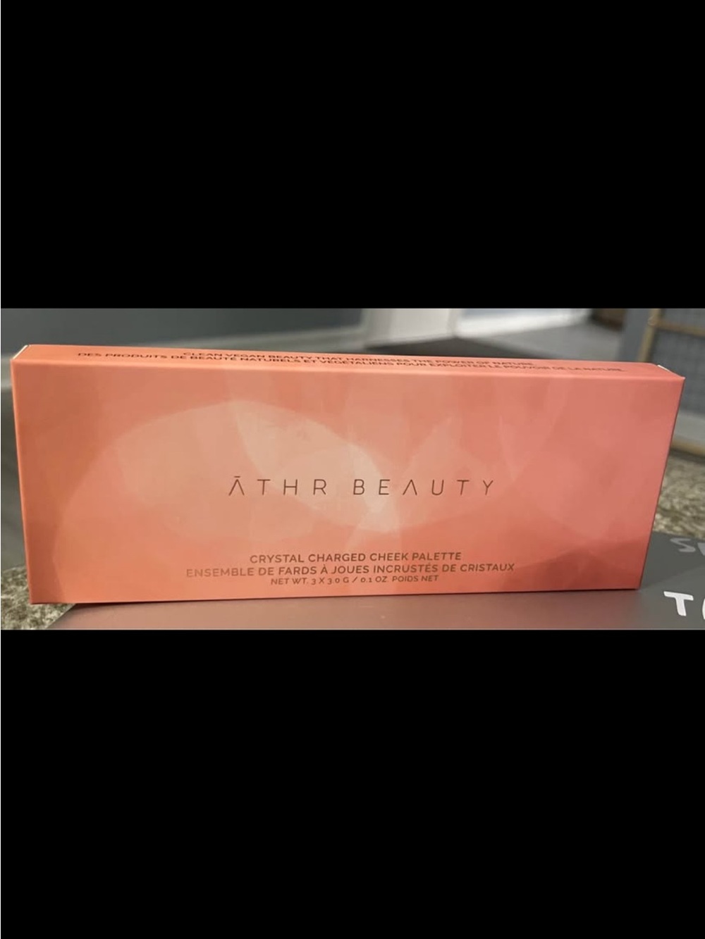 Āthr Beauty Crystal Charged Cheek Palette - Coral Pink Packaging